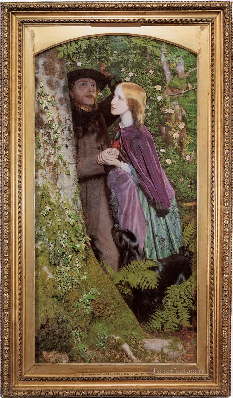 The Long Engagement Pre Raphaelite Arthur Hughes Oil Paintings